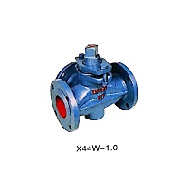 Three-way plug valve