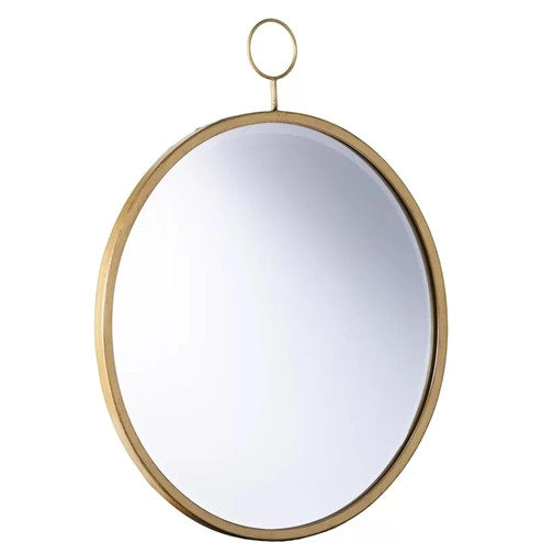 Espelho de realce moderno redondo dourado