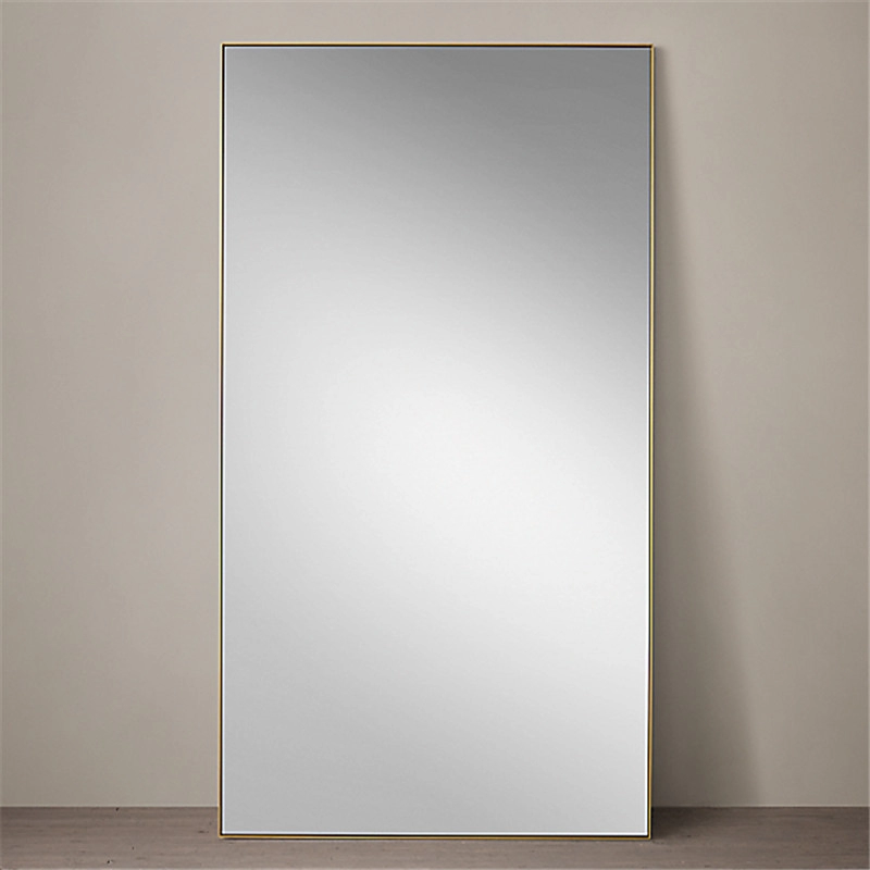 Espelho decorativo de corpo inteiro em alumínio metálico