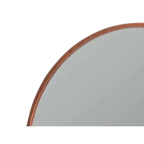 Espelho de parede redondo bronzeado com moldura de metal