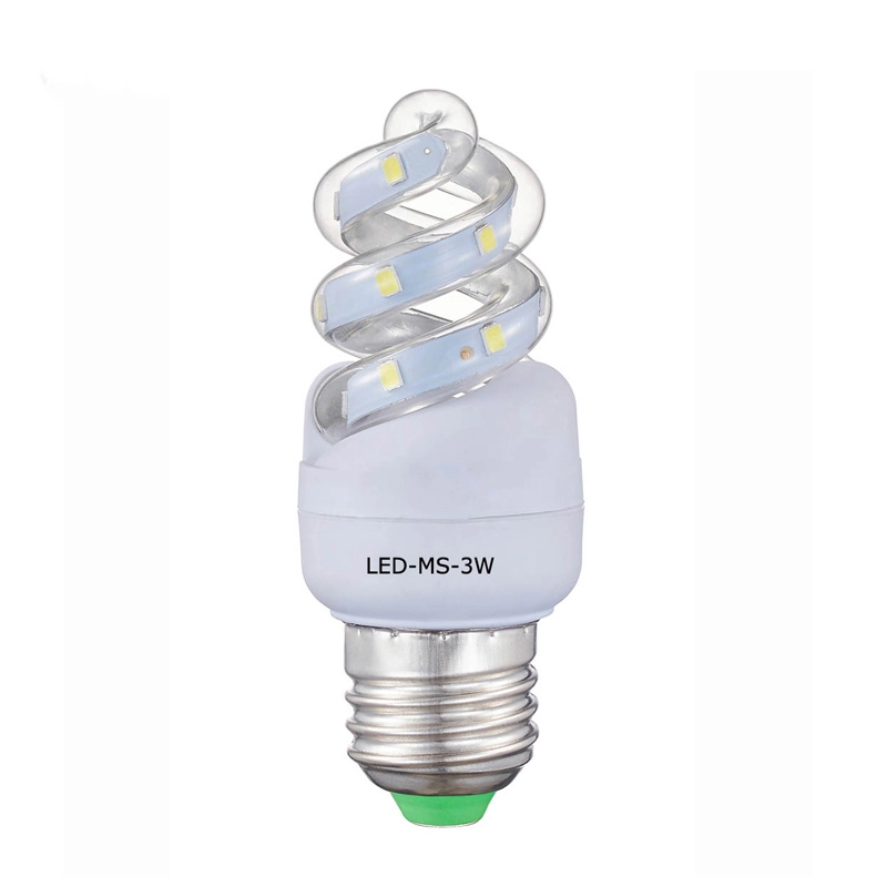 Lâmpada de milho LED personalizada mini espiral 3W