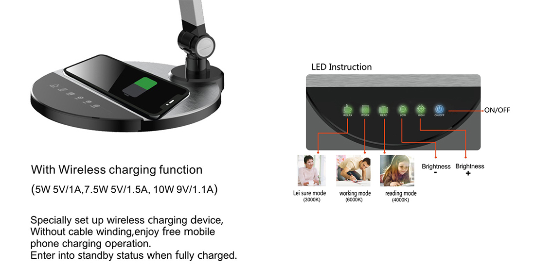 Flexible office reading desk led lamp