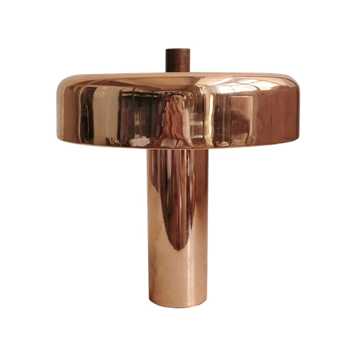 Lâmpada de mesa de cabeceira moderna pequena de cobre