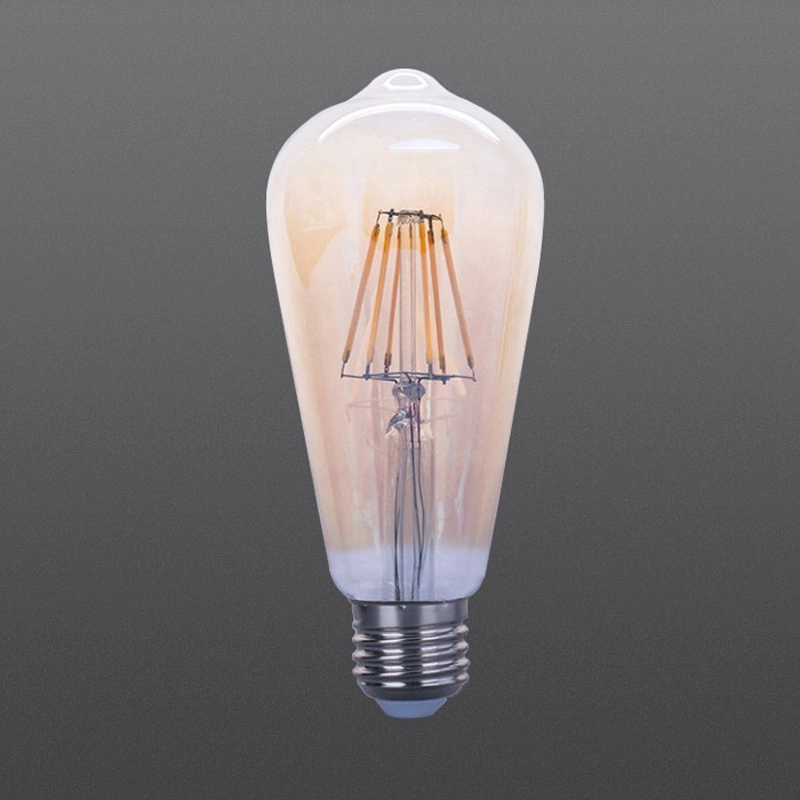 Preço de fábrica lâmpadas de filamento LED ST64 transparente 4W 6W 8W