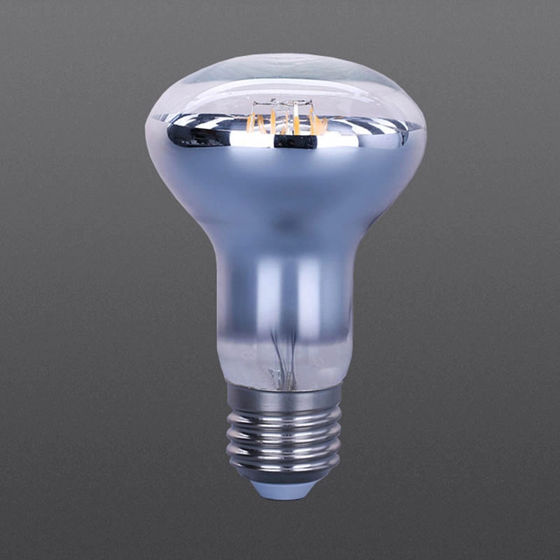 Lâmpadas de filamento LED R63 refletem efeito