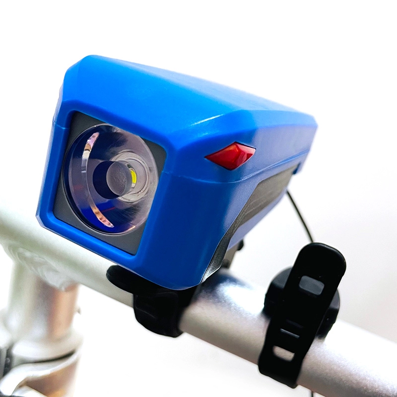 Luz de bicicleta USB com buzina de alto decibel