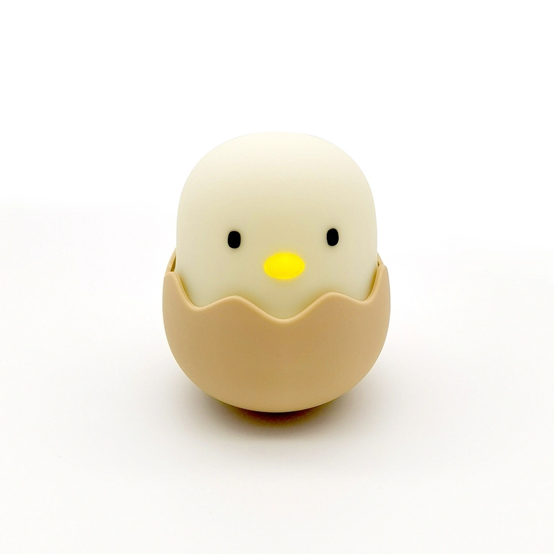 Luz noturna de casca de ovo infantil com sensor de toque