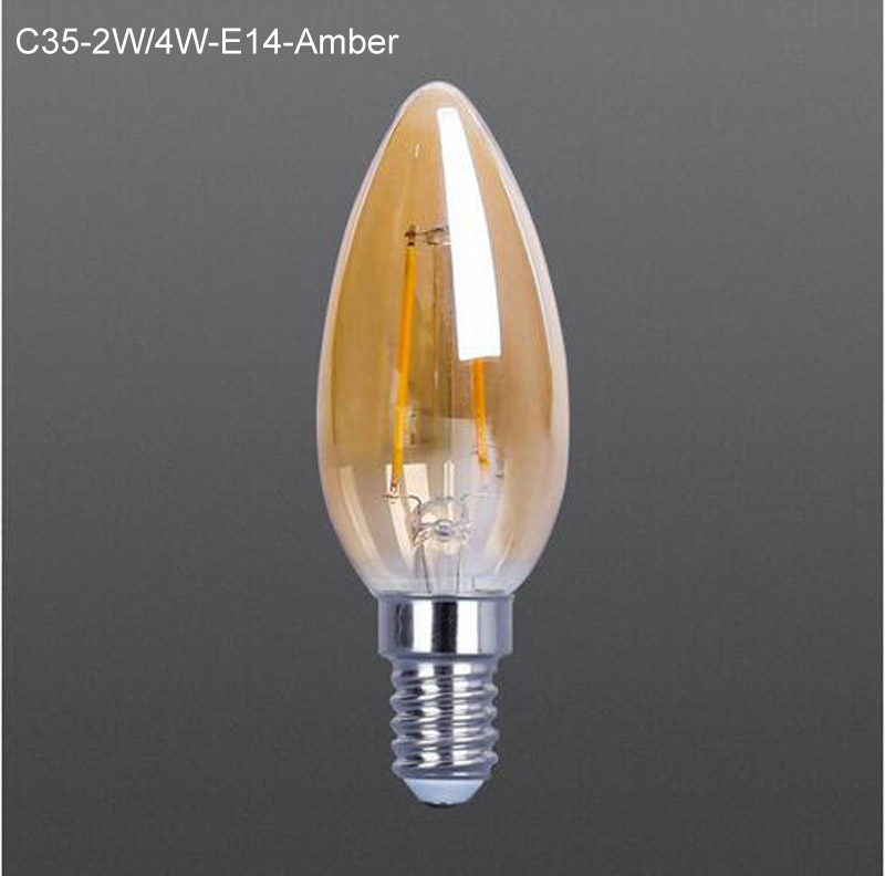 LED filament bulb Amber C35