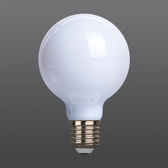 Lâmpadas de filamento LED branco leitoso de alta qualidade G80