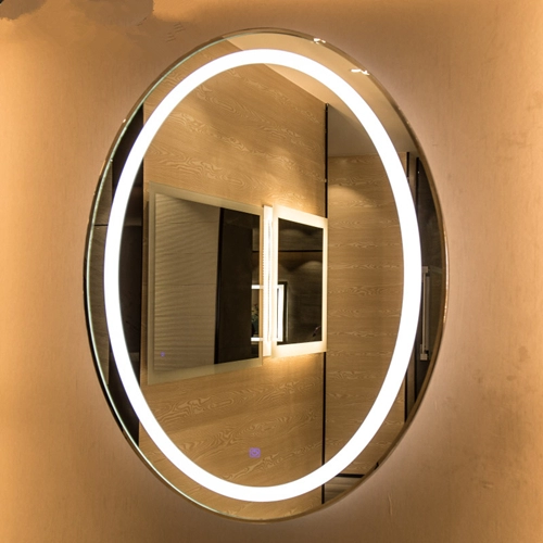 Espelho oval LED com sensor de toque