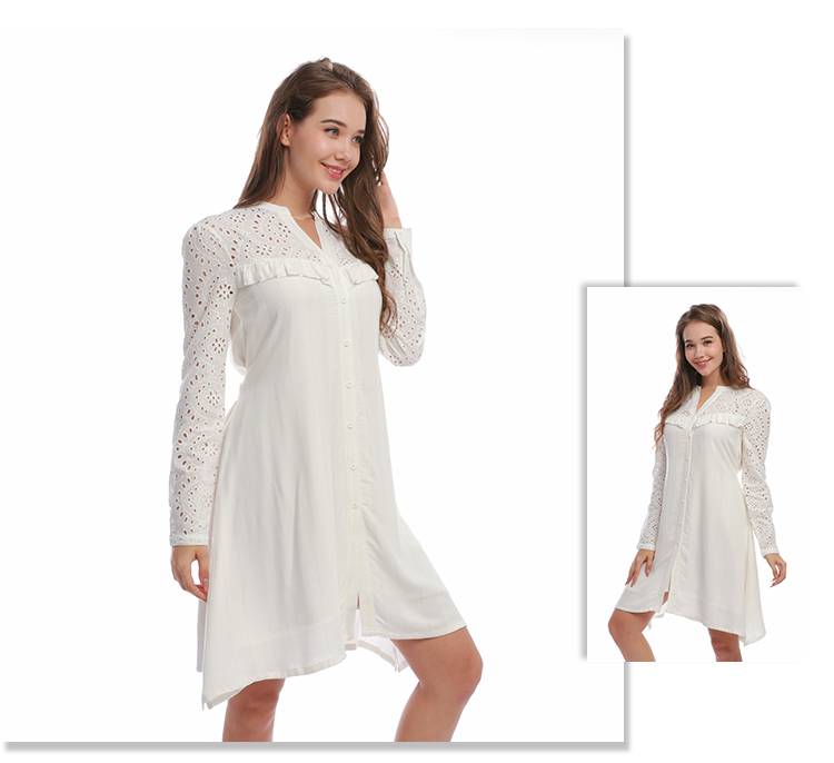 lace cotton dress for women