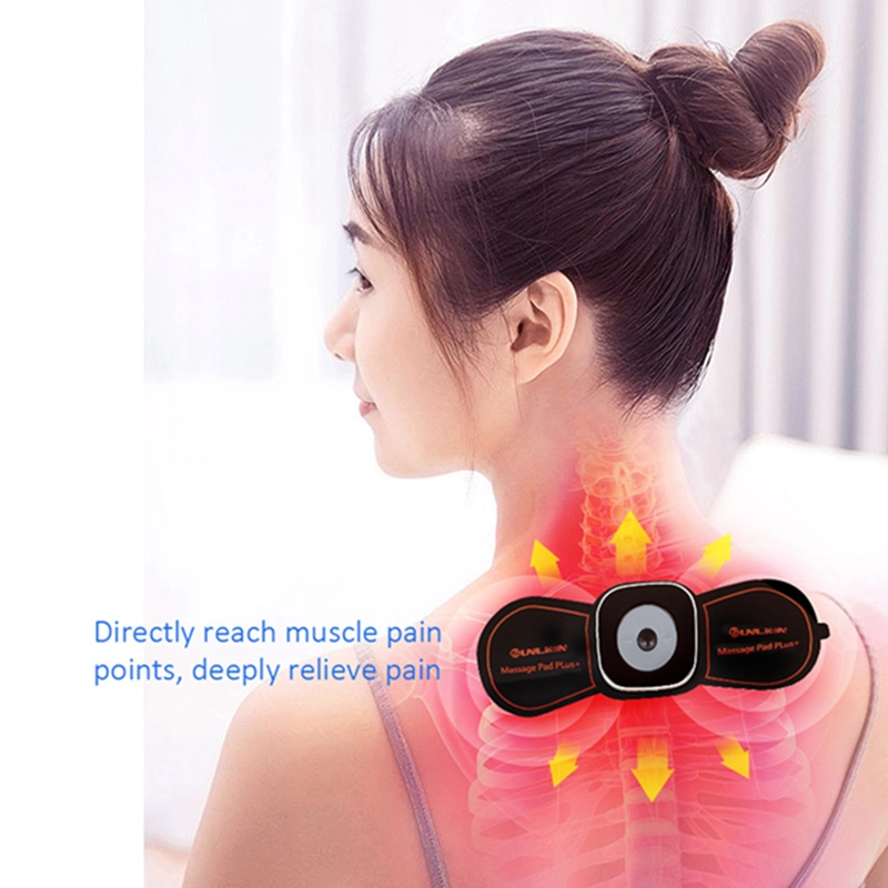Mini estimulação elétrica muscular de média frequência ems massageador de pescoço de tecido profundo