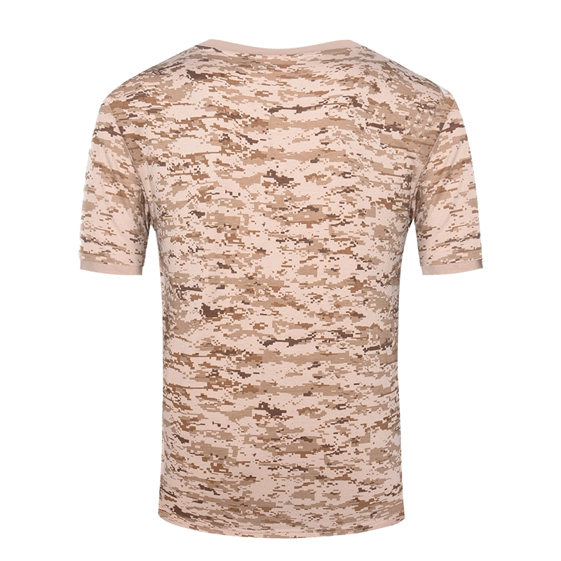 Camiseta militar de malha de camuflagem do deserto digital