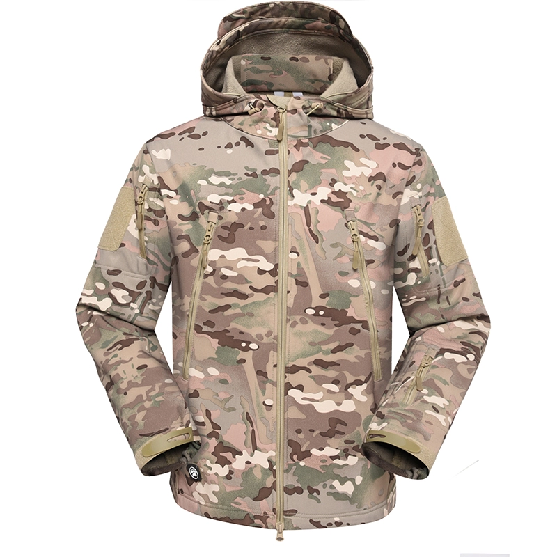 Jaqueta de lã de inverno militar multi camuflagem