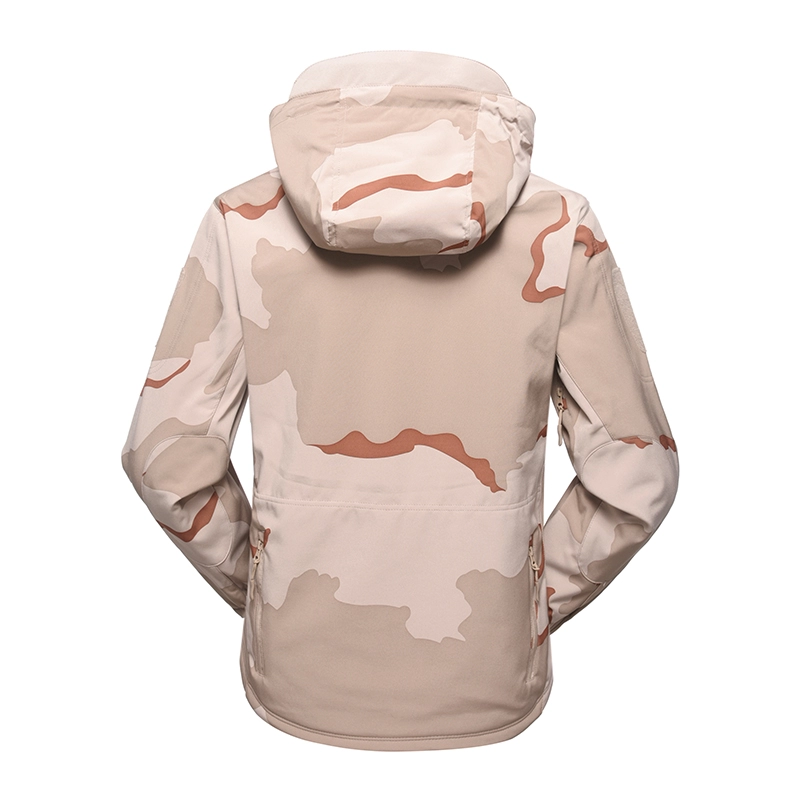 Jaqueta de lã de inverno militar de camuflagem de três desertos