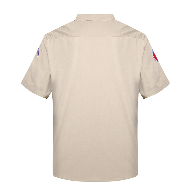 Camisa oficial militar cáqui para a polícia cambojana