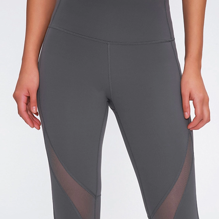 Leggings de ioga cintura alta costura plana