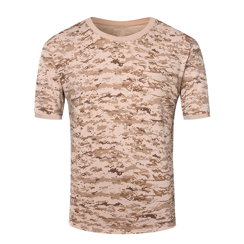 Camiseta militar de malha de camuflagem do deserto digital