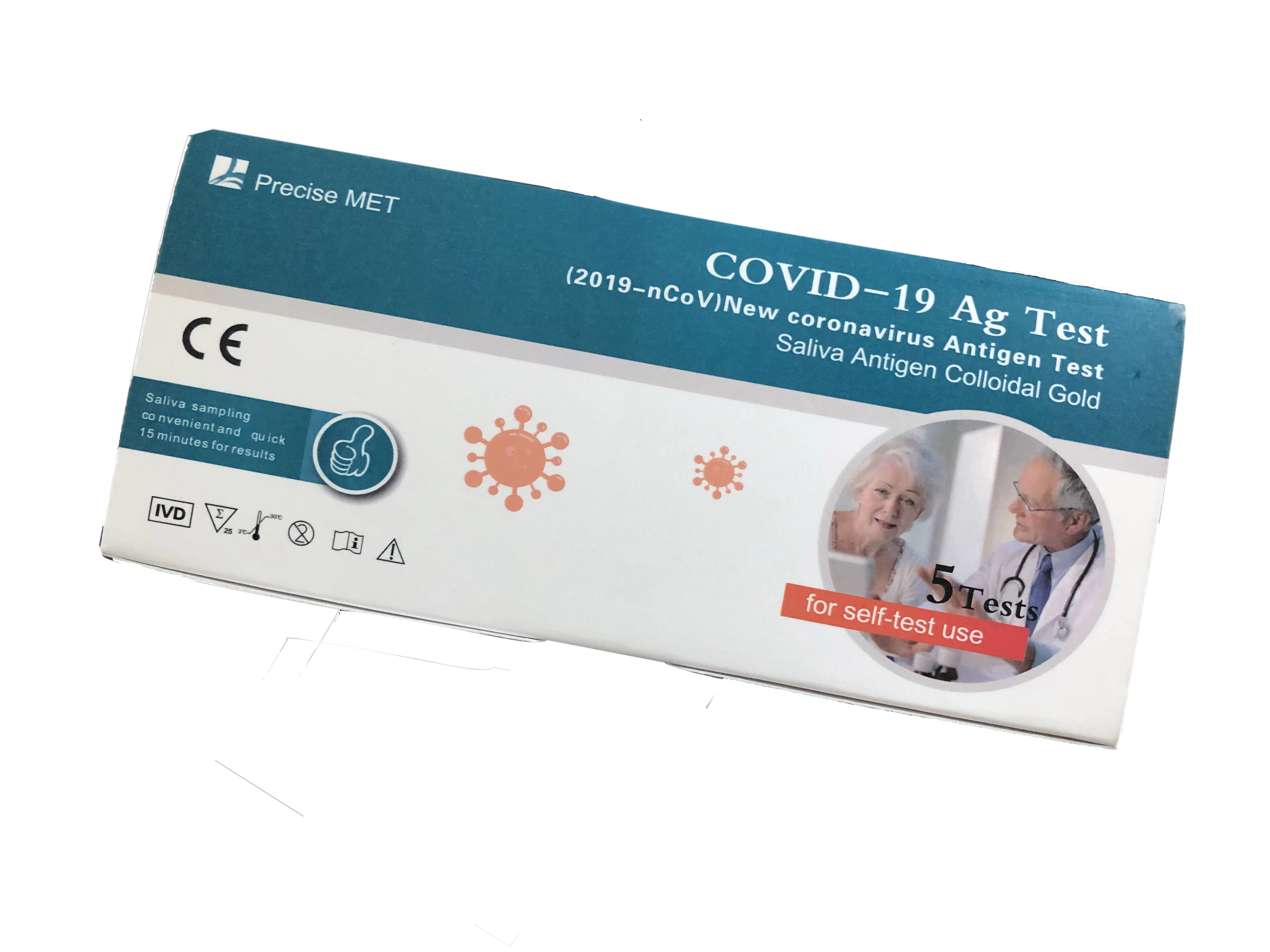 10 testes/teste de antígeno de saliva (ouro coloidal)