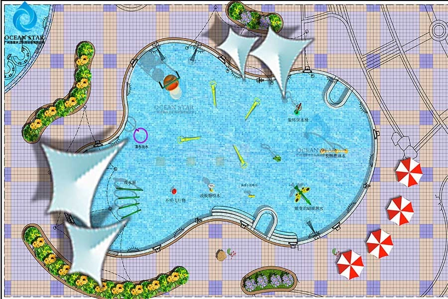 450㎡ solução de parque aquático para hotel resort