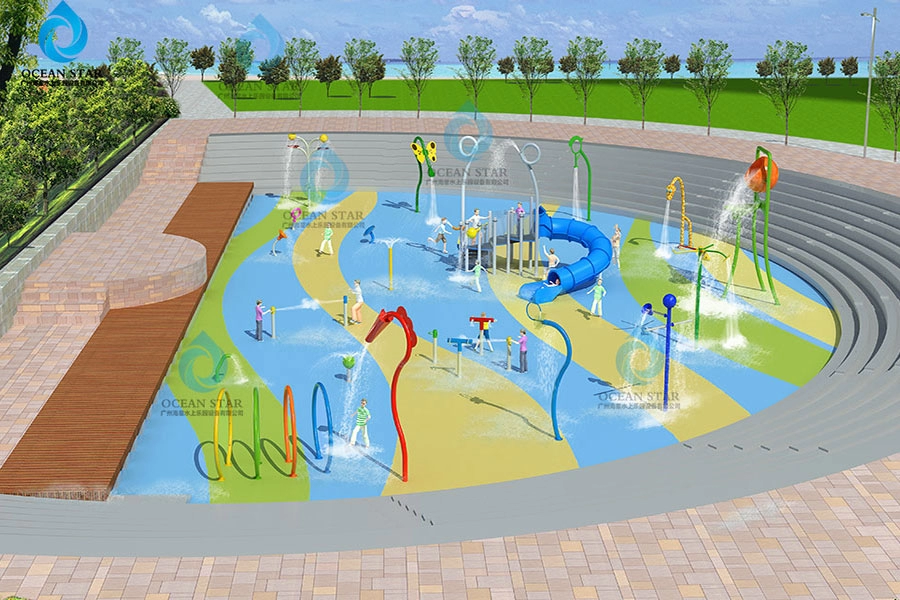 900㎡ Solução de playground aquático para crianças