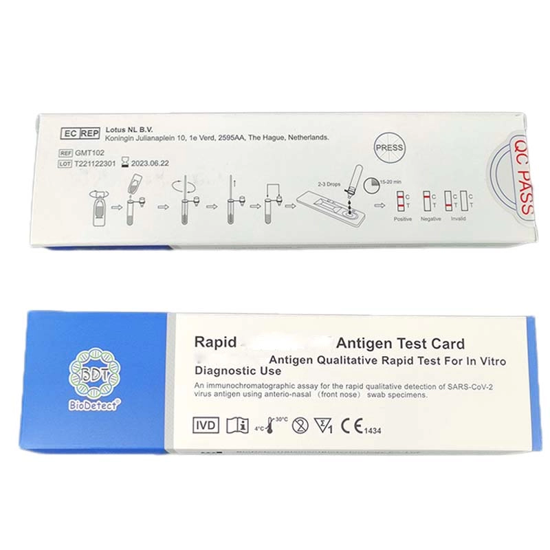CE para 19 testes de antígeno em casa fábrica e fornecedor de kit de teste rápido de antígeno