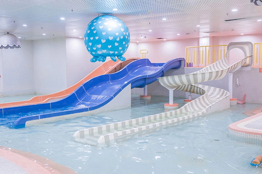 Mais popular Piscina corrediça de água playground aquático piscina corrediça de água para crianças brincando