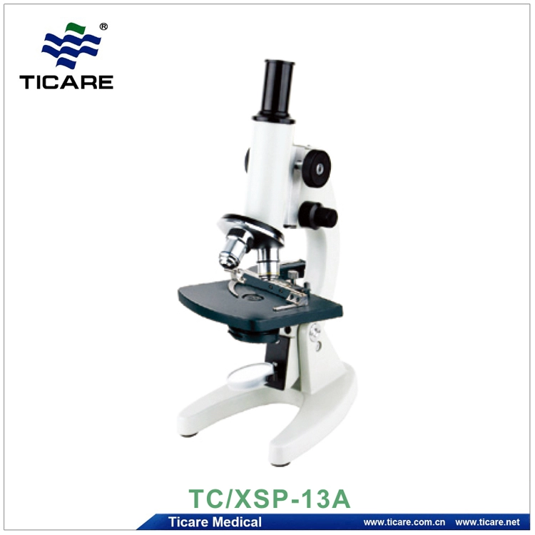 Microscópio de Luz Biologia Monocular XSP-13A 100X 1000X para Laboratório de Estudantes de Medicina
