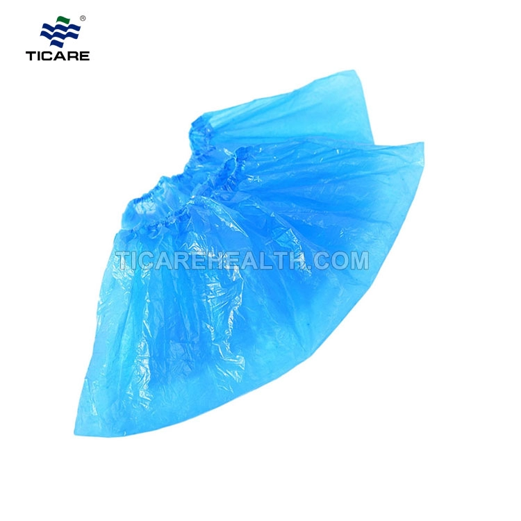 Capas de sapato descartáveis de plástico azul impermeável CPE de polietileno