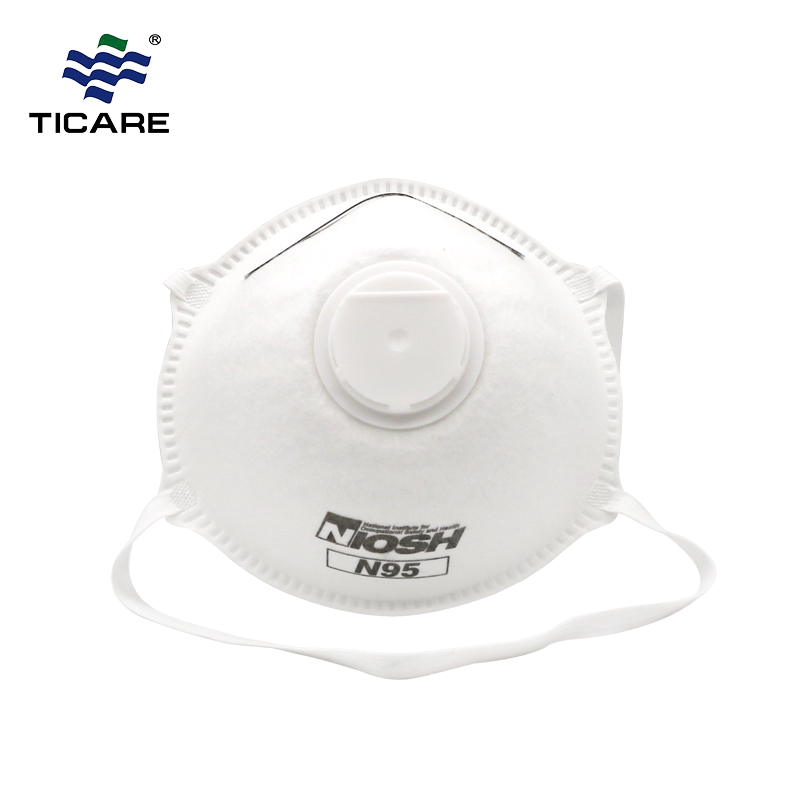 Máscara de poeira do respirador de poluição Earloop N95 com válvula ou sem