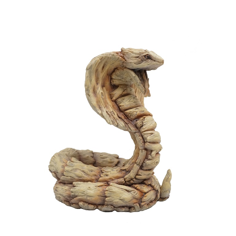 resin King Cobra garden figurine