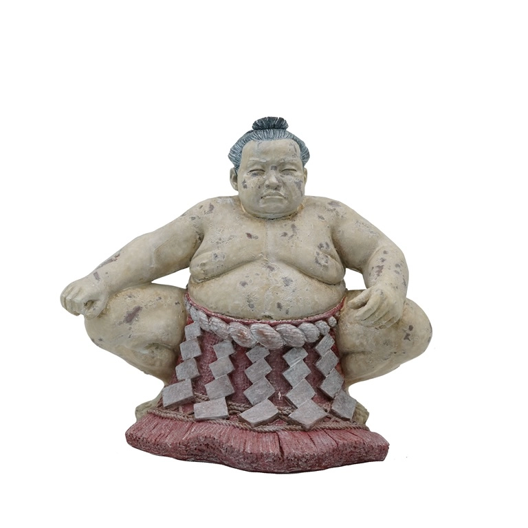 Estátua de jardim de lutador de sumô japonês de resina criativa