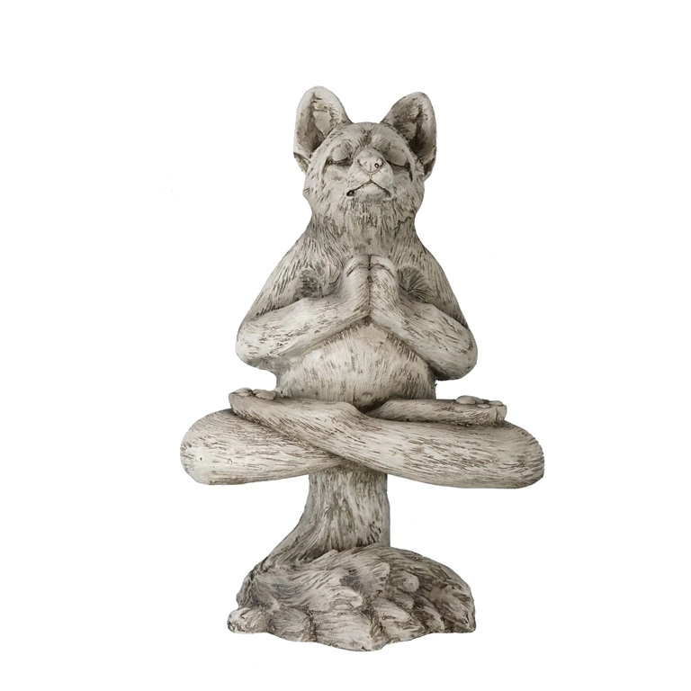 Estatueta de jardim Levitating Yoga Fox MGO