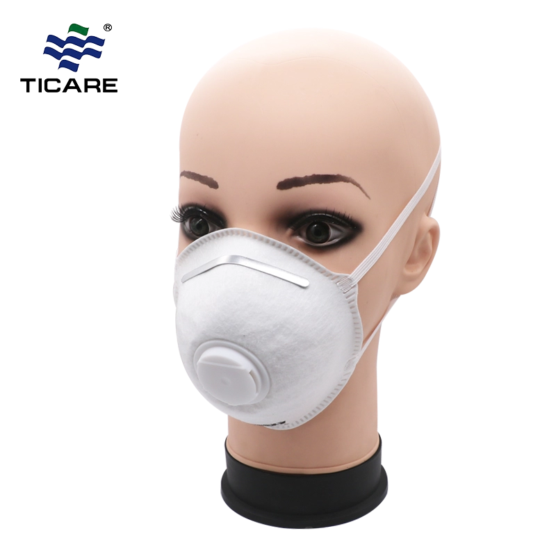 Máscara facial descartável médica N95 com filtro de 95% de bactérias