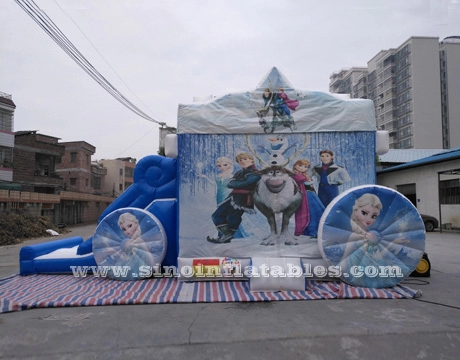 Castelo inflável inflável para crianças ao ar livre com escorregador com certificação EN14960 da Sino Inflatables