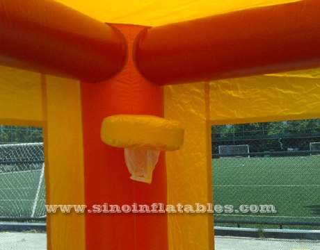 Balão de arco-íris comercial 4 em 1, casa de salto inflável para crianças com escorregador para diversão ao ar livre feita da fábrica inflável da China