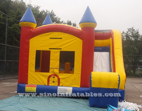 Castelo inflável inflável para crianças ao ar livre 4 em 1 com escorregador da fábrica da China