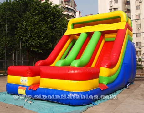 Jogo inflável de adrenalina de pista dupla alta de 18' com escorregador para crianças da Sino Inflatables