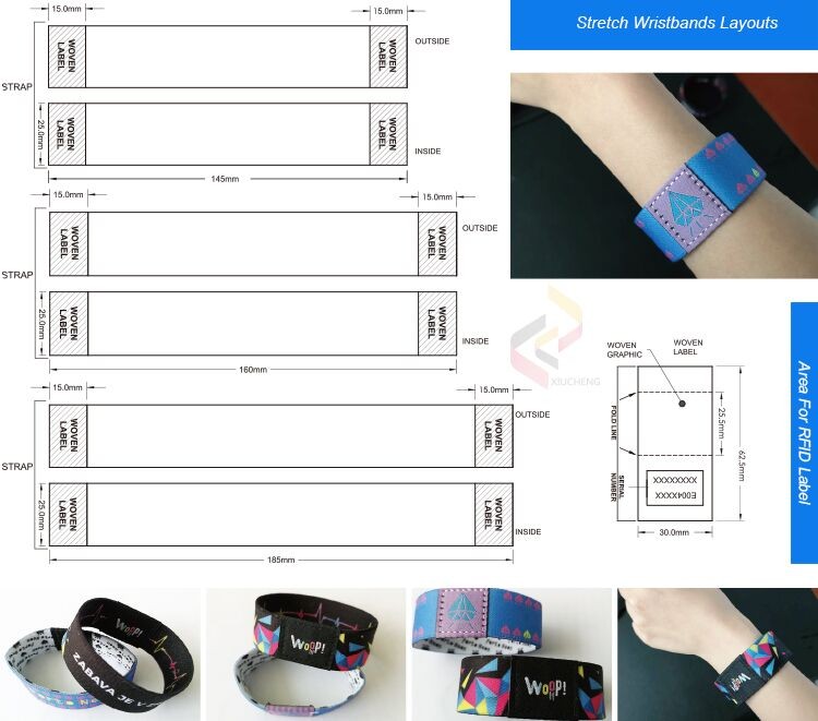 pulseira tecida para eventos RFID
