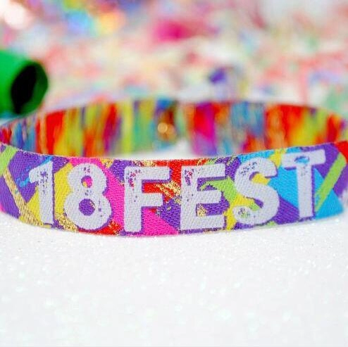 Pulseiras para festivais de festa de 18 anos