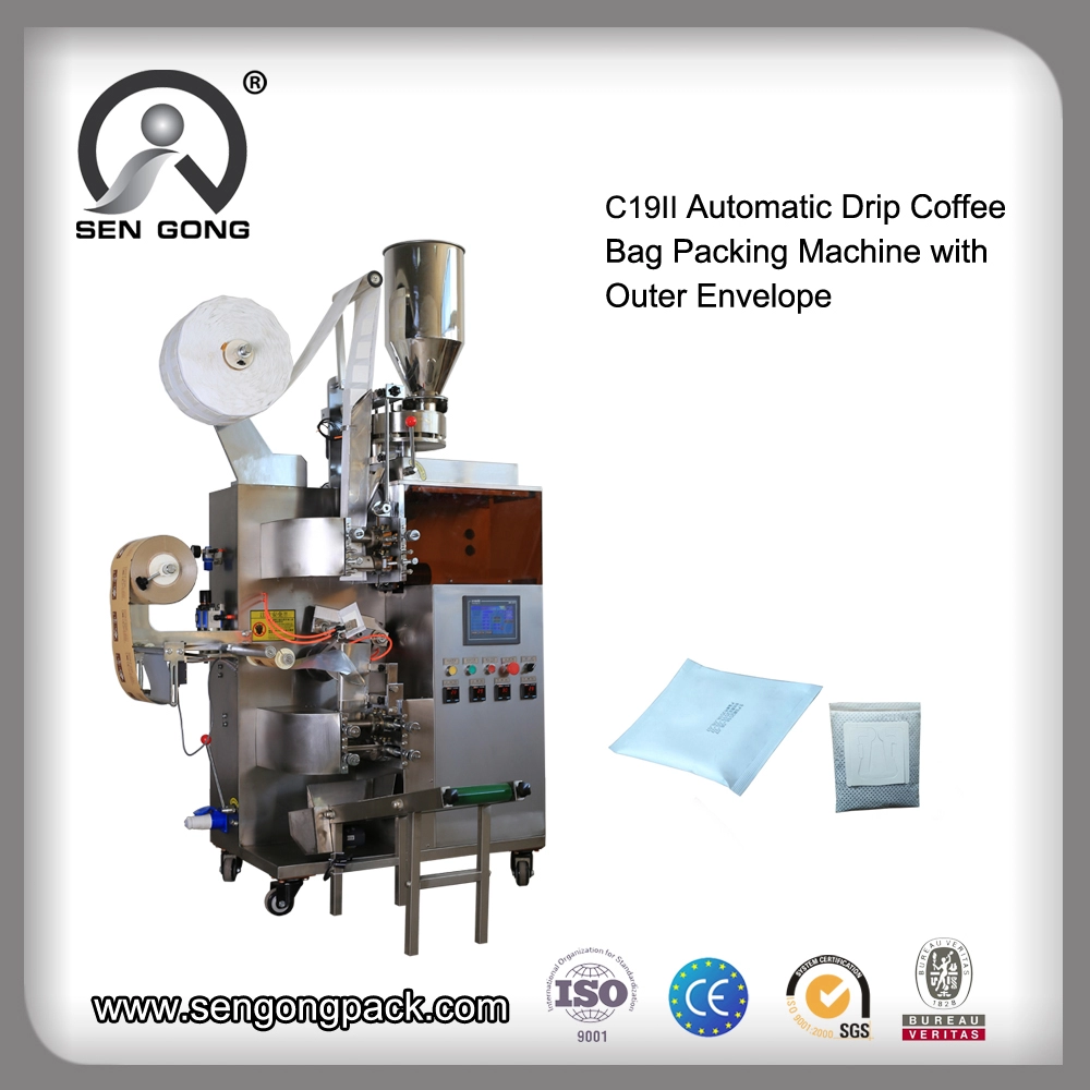 C19II Máquina de café com selo térmico que aceita pacotes