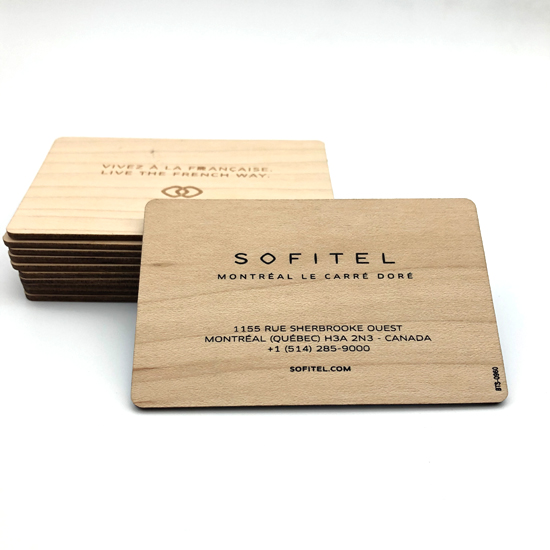 Cartões de madeira RFID