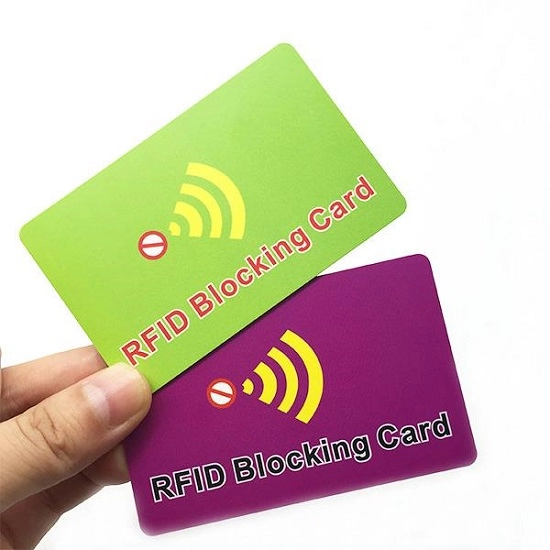 Cartão de bloqueio RFID para proteção de cartão bancário