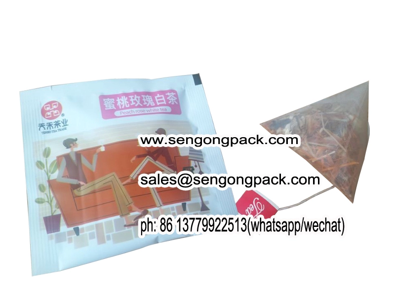 Máquina de pacotes de chá retângulo/triângulo de tecido não tecido C28DX