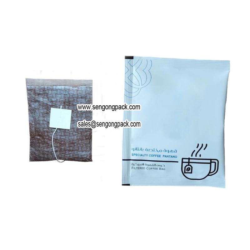 Filtros biodegradáveis ​​C19H PLA PLA para máquina de embalagem de saco de café por gotejamento