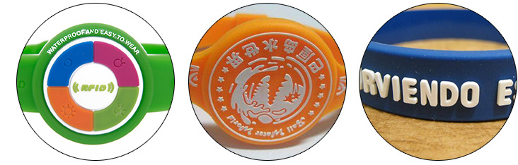 Pulseira de PVC com impressão de logotipo personalizado