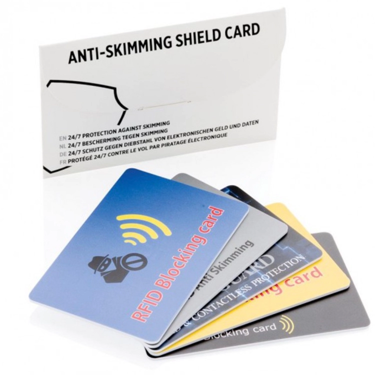 Bloqueador de cartão de bloqueio RFID de sinal anti skimming bloqueador protetor de cartão de crédito RFID