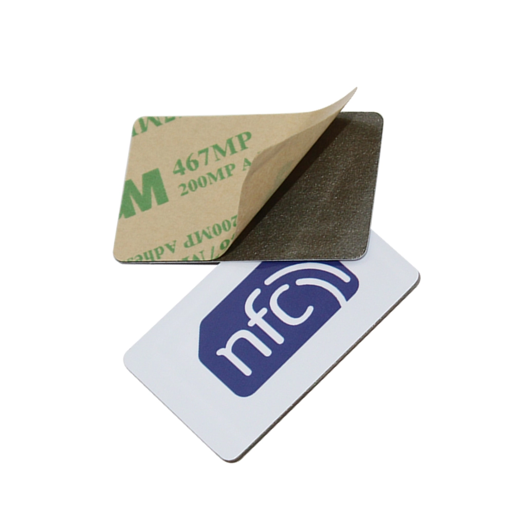 Etiqueta de moeda rígida anti-metal NFC PVC adesiva HF