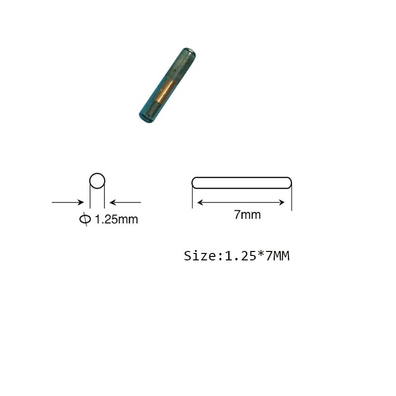 etiquetas de vidro animais do microchip de 7x1.25MM 134.2KHz EM4305 RFID