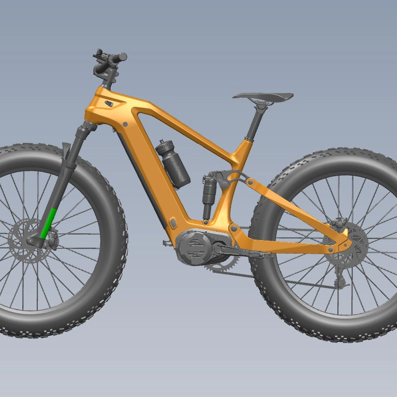 Novo quadro de bicicleta elétrica com suspensão total lightcarbon para motor bafang m620